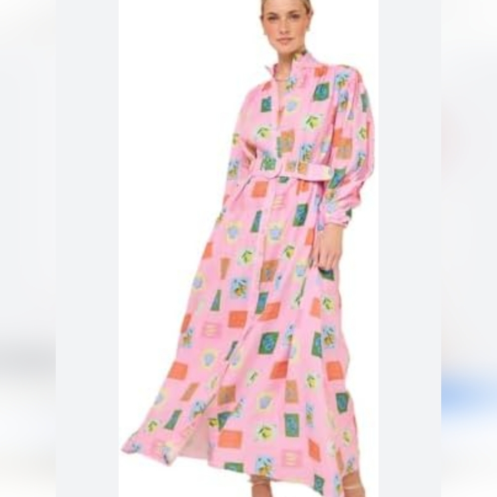 Trendy Italian Style Belted Noddy Dress Buttondown Shirtdress